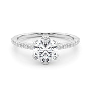 1.0 CT Round Diamond Single Row Ring