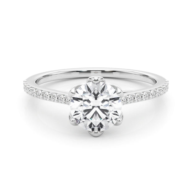 1.0 CT Round Diamond Single Row Ring