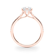 14K Rose Gold 1 CT Diamond Engagement Ring
