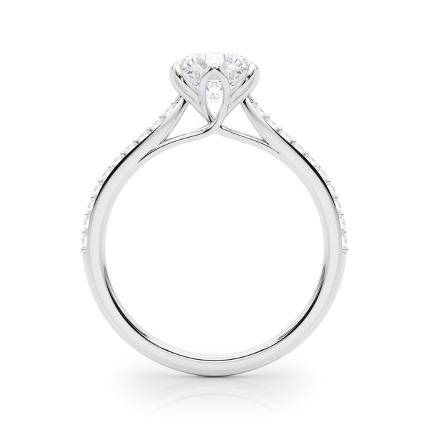 1.0 CT Round Diamond Single Row Ring