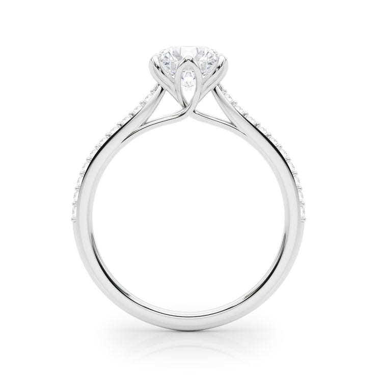 1.0 CT Round Diamond Single Row Ring