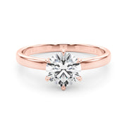 18K Rose Gold 1ct Diamond Engagement Solitaire Ring