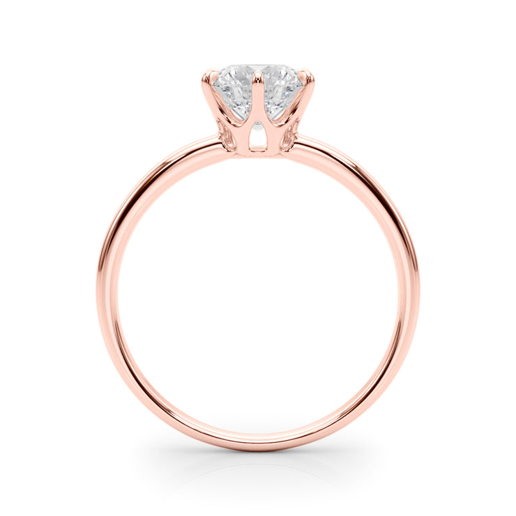 18K Rose Gold 1ct Diamond Engagement Solitaire Ring