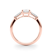 14K Rose Gold Oval Diamond Engagement Ring