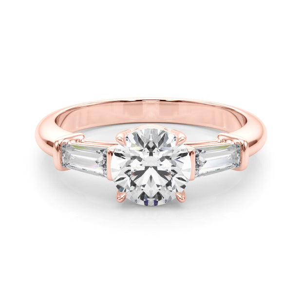 18K Rose Gold Diamond Engagement Ring 1.5ctw