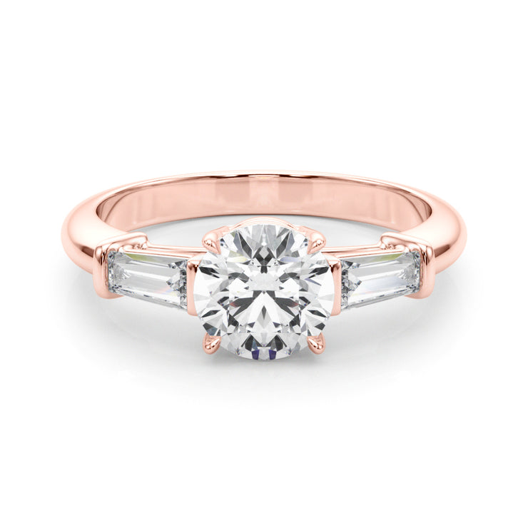 18K Rose Gold Diamond Engagement Ring 1.5ctw