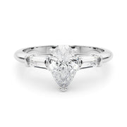 Taper Baguette Diamond Engagement Ring