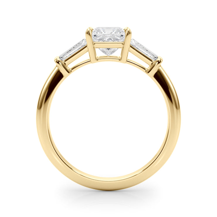 18K Yellow Gold 1ct Diamond Three-Stone Engagement Ring