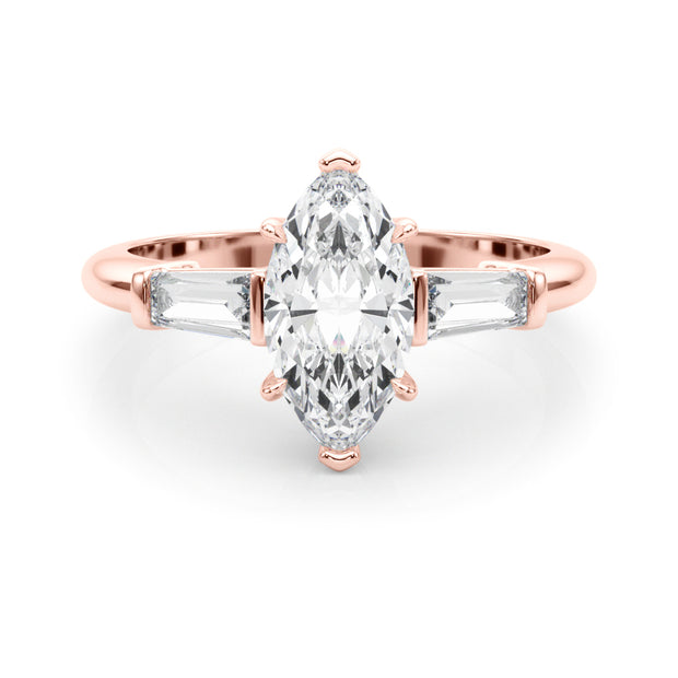 Rose Gold Marquise Diamond Ring 0.69ctw