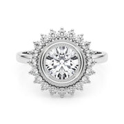 Round Diamond Halo Engagement Ring