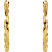 Twisted Tube Hoop Earrings