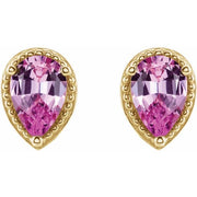 Beaded Solitaire Earrings