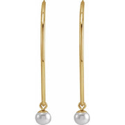 Pearl Endless Hoop Earrings