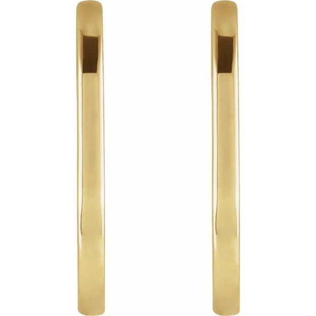 Elongated Hoop Earrings