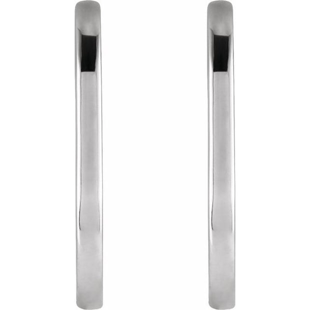 Elongated Hoop Earrings