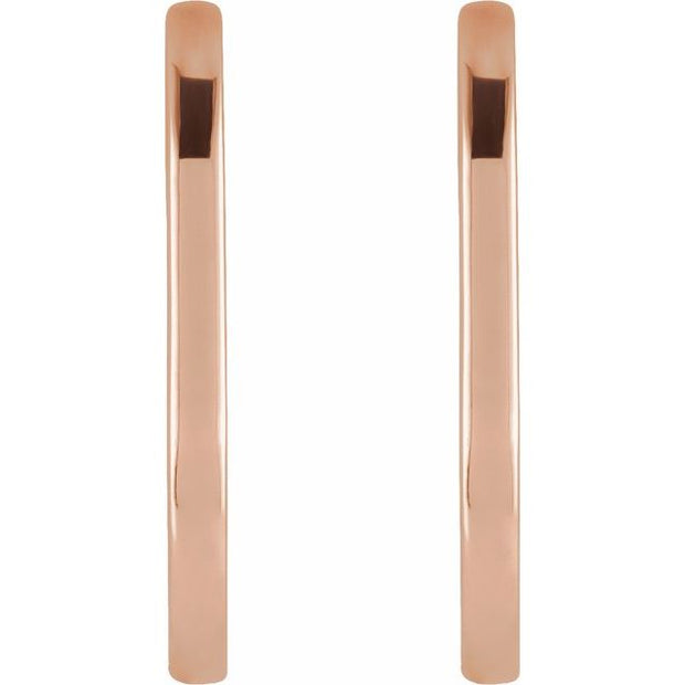 Elongated Hoop Earrings