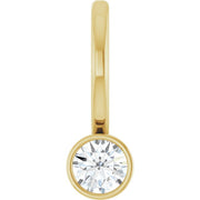 Bezel-Set Solitaire Charm/Pendant