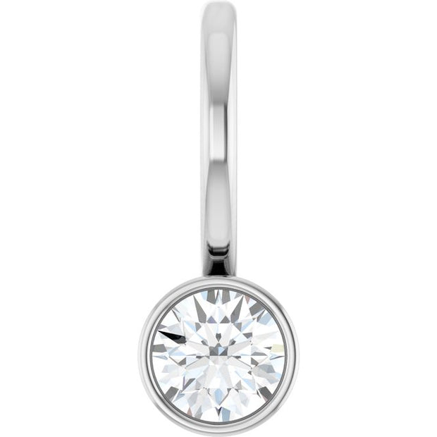 Bezel-Set Solitaire Charm/Pendant