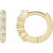 Accented Hinged Hoop Earrings