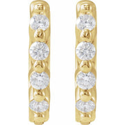 Accented Hinged Hoop Earrings