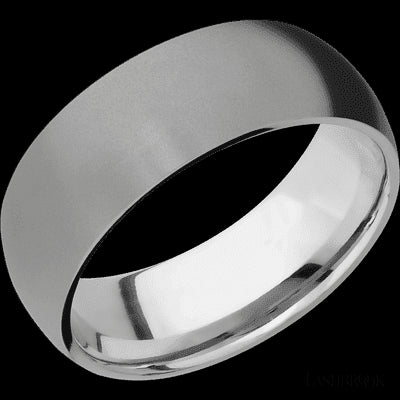 8 mm wide Domed Titanium band.