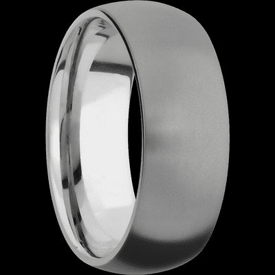 8 mm wide Domed Titanium band.