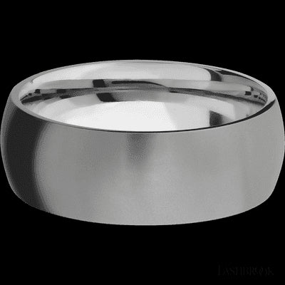 8 mm wide Domed Titanium band.