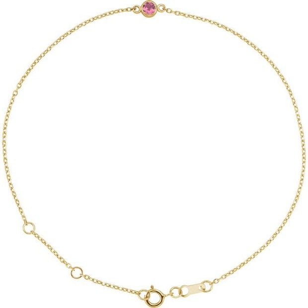 Bezel-Set Link Bracelet