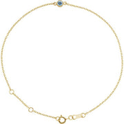 Bezel-Set Link Bracelet