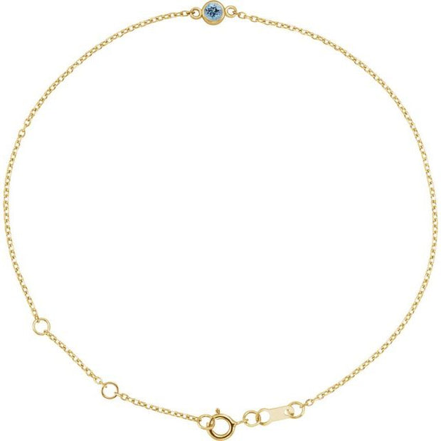 Bezel-Set Link Bracelet