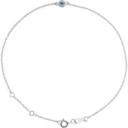 Bezel-Set Link Bracelet