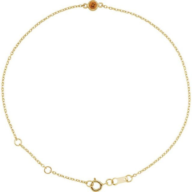 Bezel-Set Link Bracelet