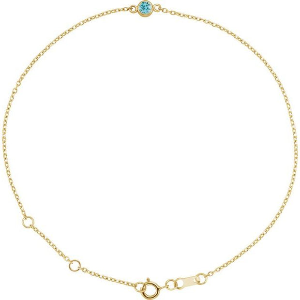 Bezel-Set Link Bracelet