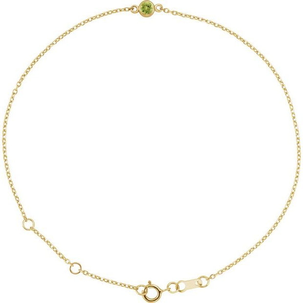 Bezel-Set Link Bracelet