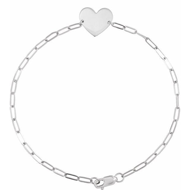 Engravable Heart Bracelet