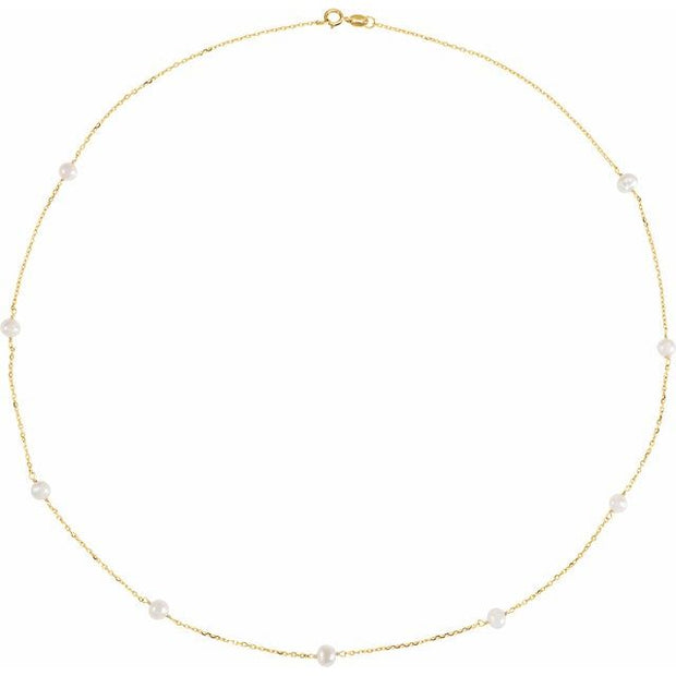 Pearl Station Necklace