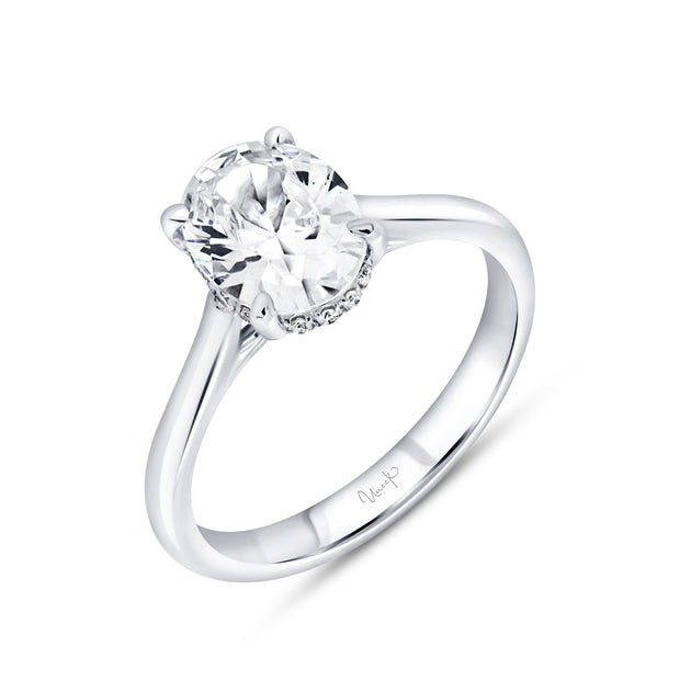 Uneek Timeless Collection Under-Halo Engagement Ring