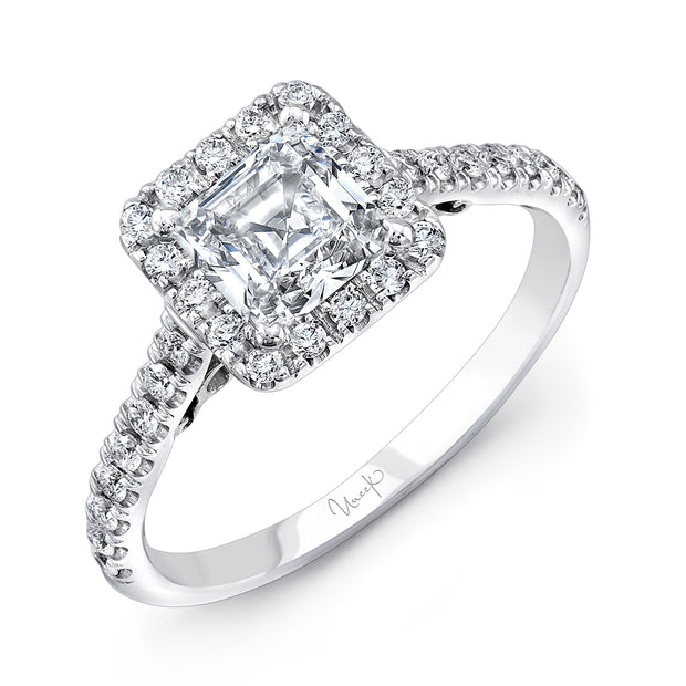 Uneek Amore Collection Halo Princess Engagement Ring