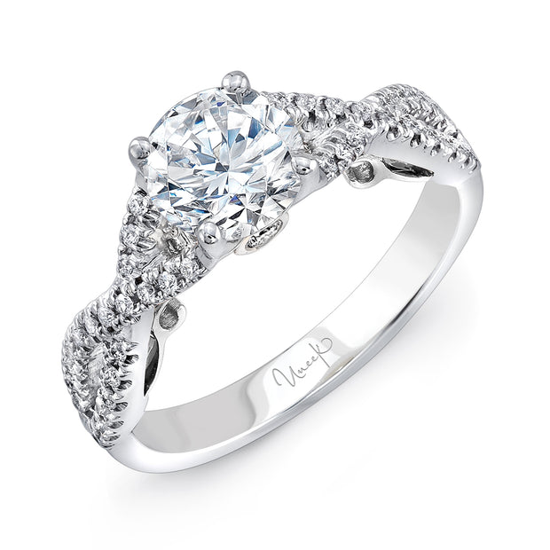Uneek Amore Collection Twist Round Engagement Ring