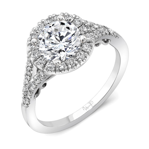 Uneek Amore Collection Split Round Engagement Ring