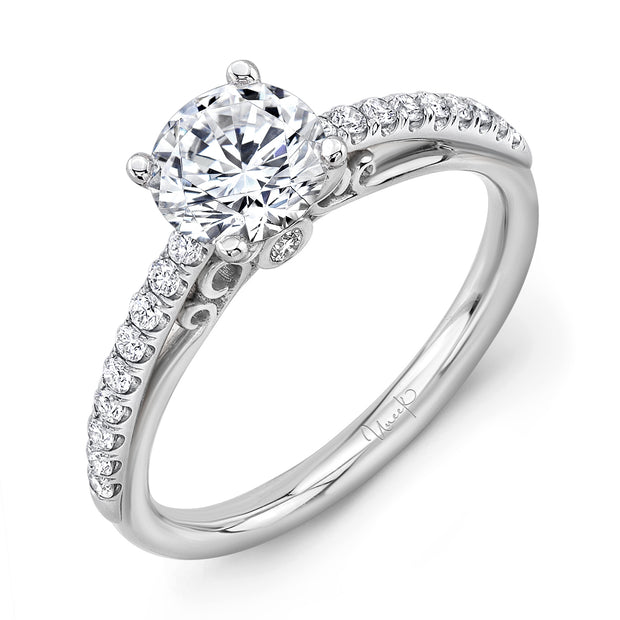 Uneek Amore Collection Straight Round Engagement Ring