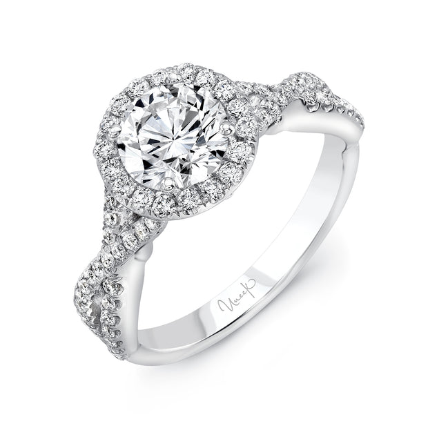Uneek Amore Collection Twist Round Engagement Ring