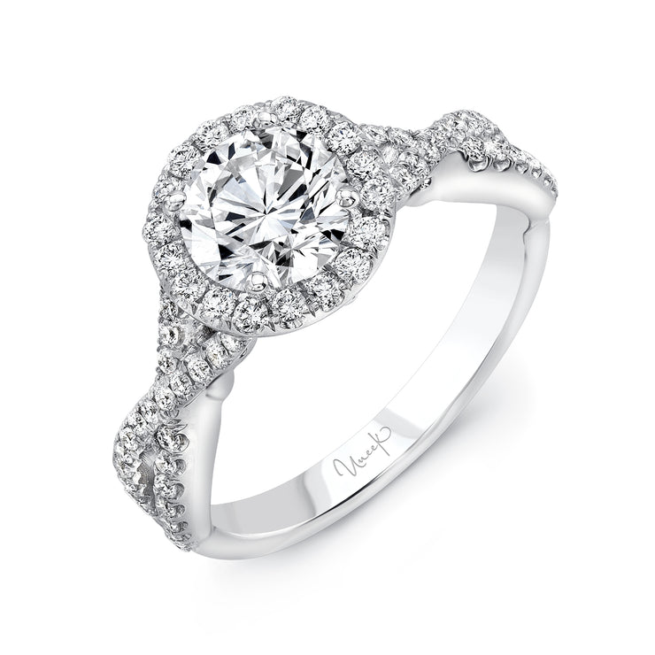 Uneek Amore Collection Twist Round Engagement Ring
