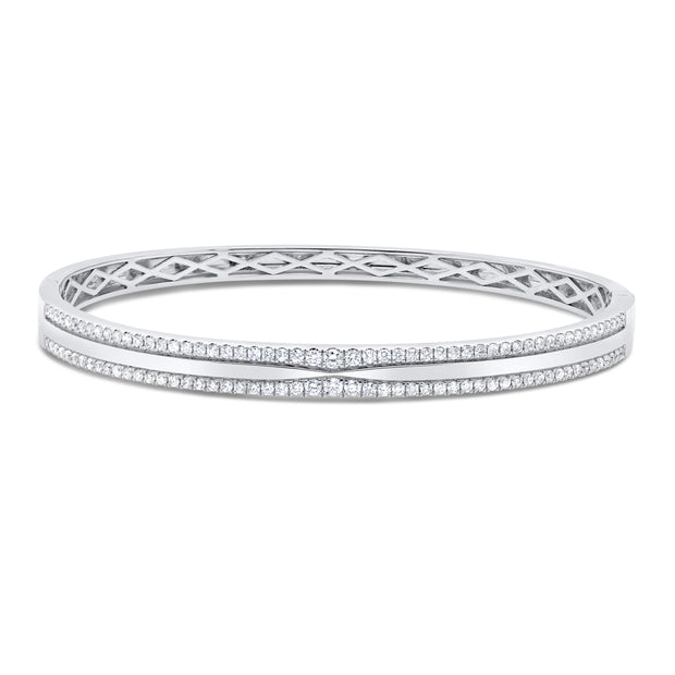 Uneek Alexandria Collection 2-Row Clasp Bangle