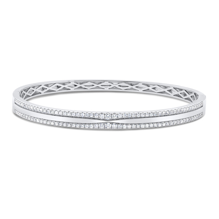 Uneek Alexandria Collection 2-Row Clasp Bangle