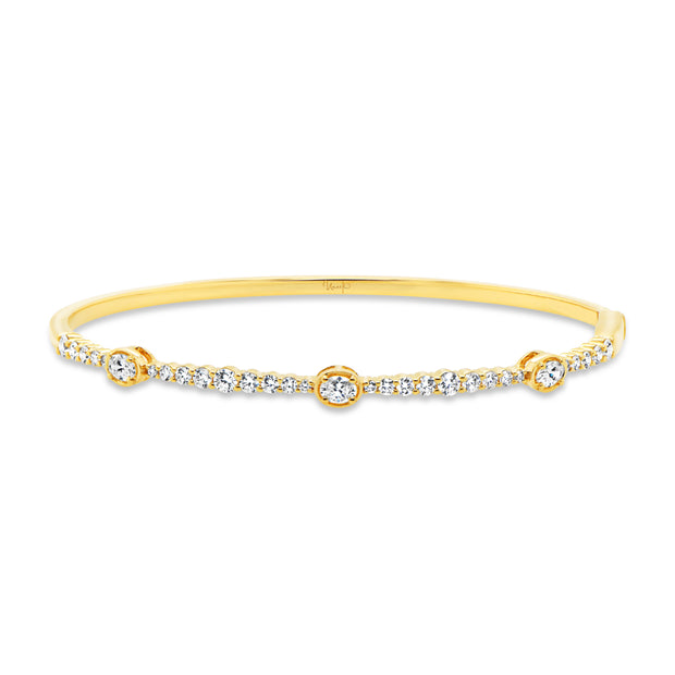 Uneek Timeless Collection Bezel Clasp Bangle