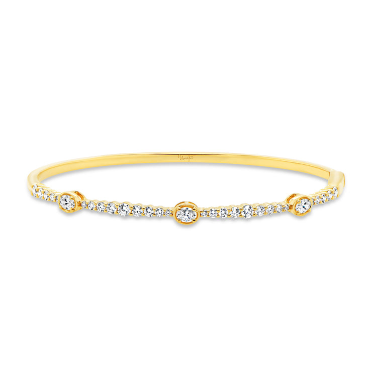Uneek Timeless Collection Bezel Clasp Bangle