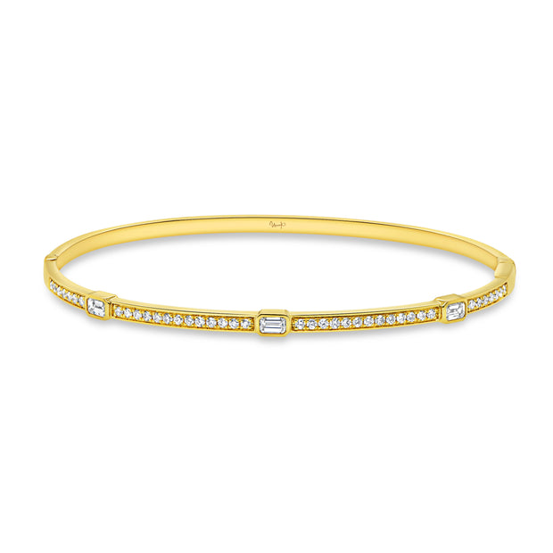 Uneek Alexandria Collection Bezel Clasp Bangle