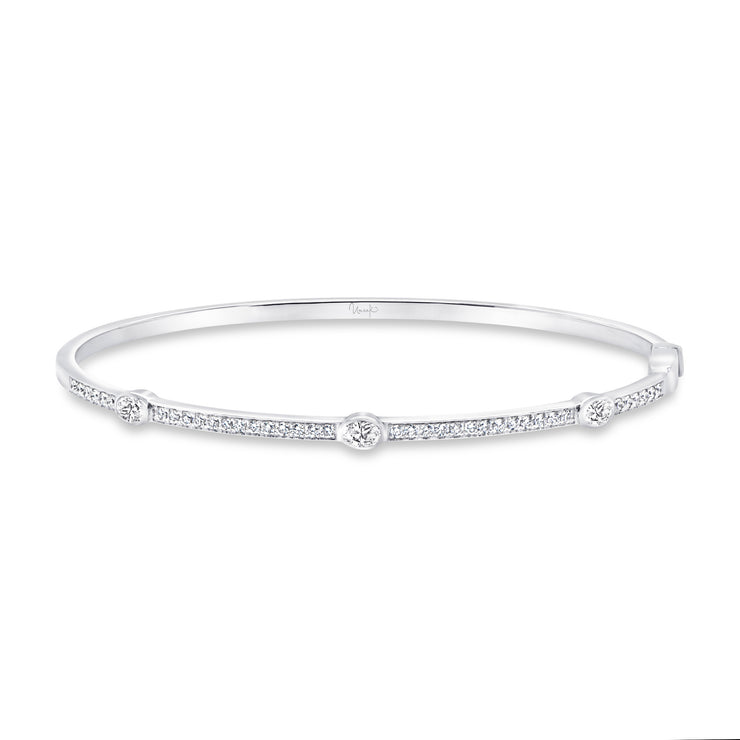 Uneek Alexandria Collection Bezel Clasp Bangle