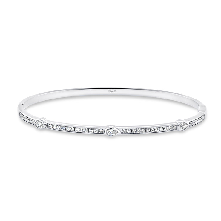 Uneek Alexandria Collection Bezel Clasp Bangle